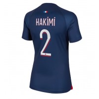 Fotballdrakt Dame Paris Saint-Germain Achraf Hakimi #2 Hjemmedrakt 2023-24 Kortermet